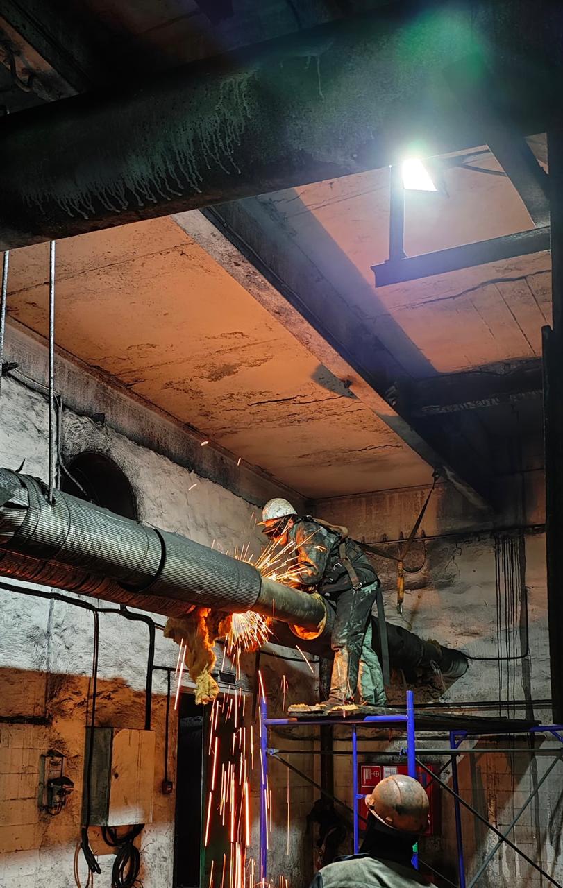 Замена технологических трубопроводов цеха обогащения