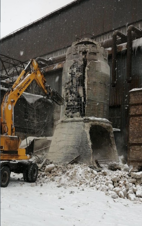 Покраска, ремонт и демонтаж дымовых труб